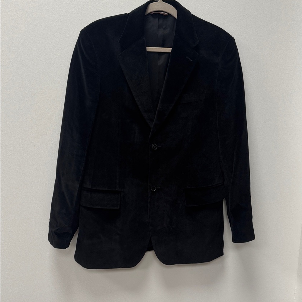 Perry Ellis Black Velvet Blazer.